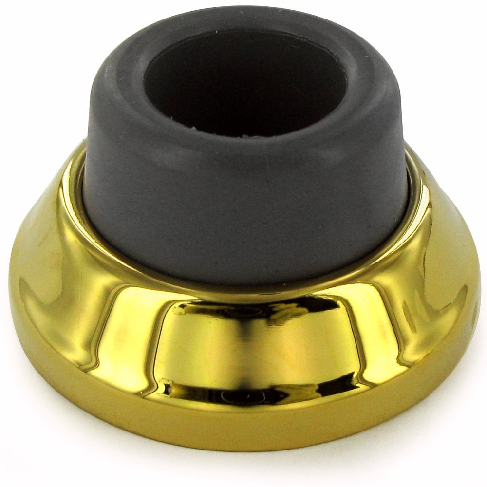 Deltana Solid Brass 1 7/8" Diameter Flush Bumper in PVD Brass