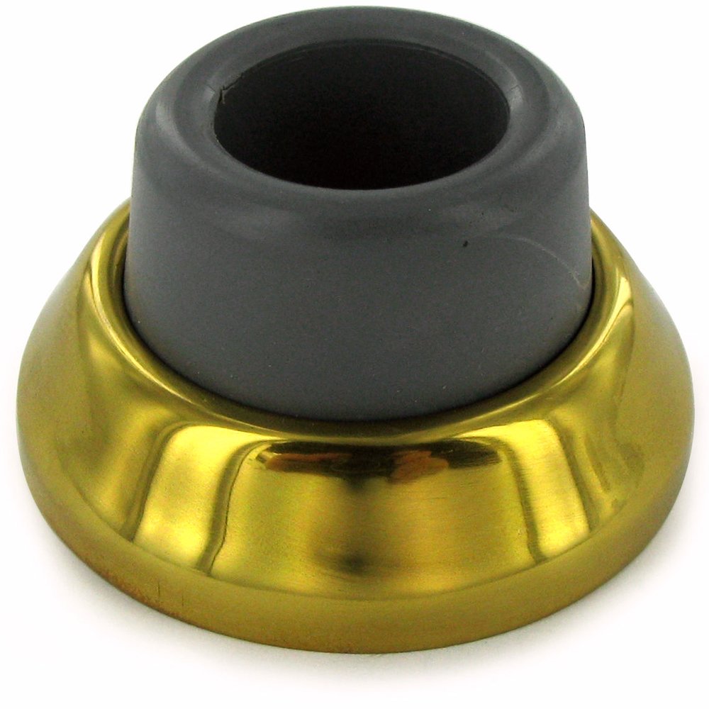 Deltana Solid Brass 1 7/8" Diameter Flush Bumper in Polished Brass
