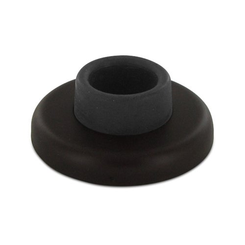 Deltana Solid Brass 2 1/2" Diameter Wall Mounted Concave Flush Bumper in Oil Rubbed Bronze