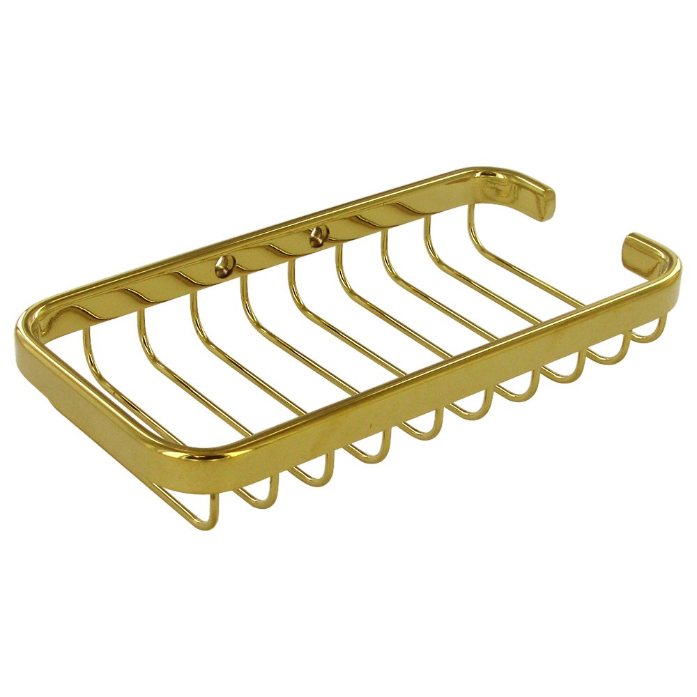 Deltana Solid Brass 8" Rectangular Wire Basket in PVD Brass
