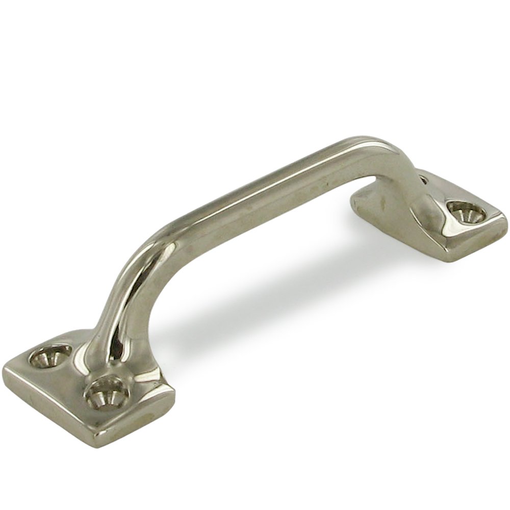 Deltana Solid Brass 3 1/2" Centers Front Mounted Handle in Polished Nickel