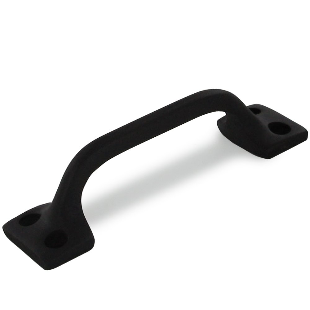 Deltana Solid Brass 3 1/2" Centers Front Mounted Handle in Paint Black