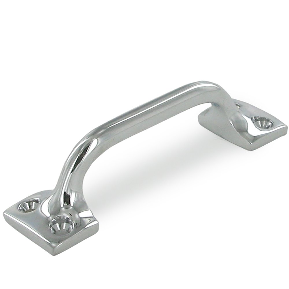 Deltana Solid Brass 3 1/2" Centers Front Mounted Handle in Polished Chrome