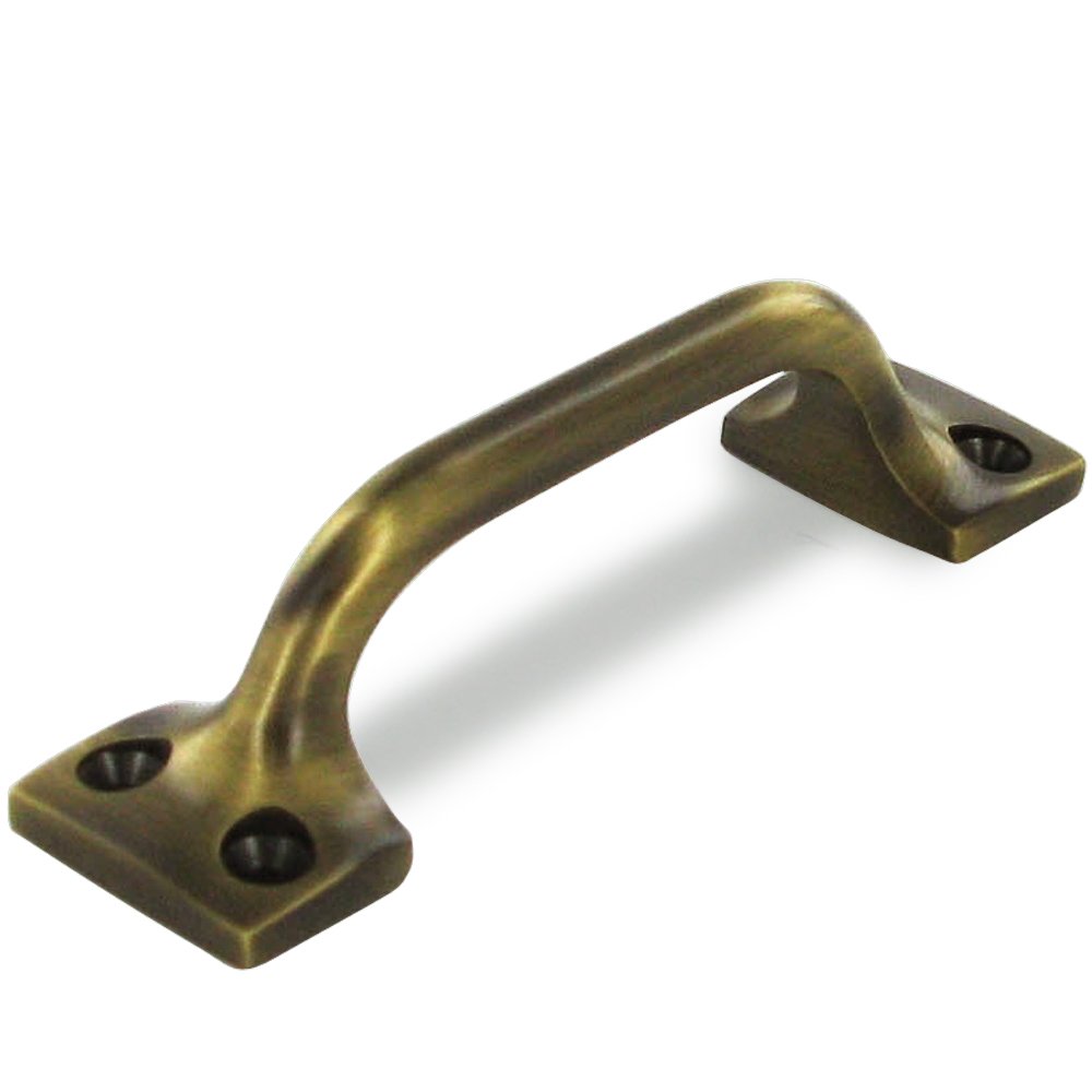 Deltana Solid Brass 3 1/2" Centers Front Mounted Handle in Antique Brass