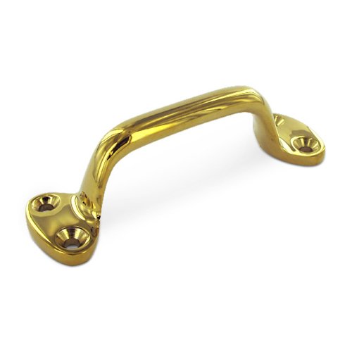 Deltana Solid Brass 5" Centers Front Mounted Handle in PVD Brass