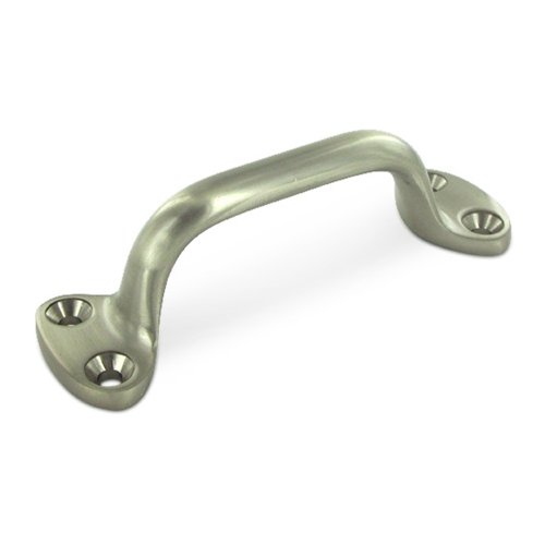 Deltana Solid Brass 5" Centers Front Mounted Handle in Brushed Nickel