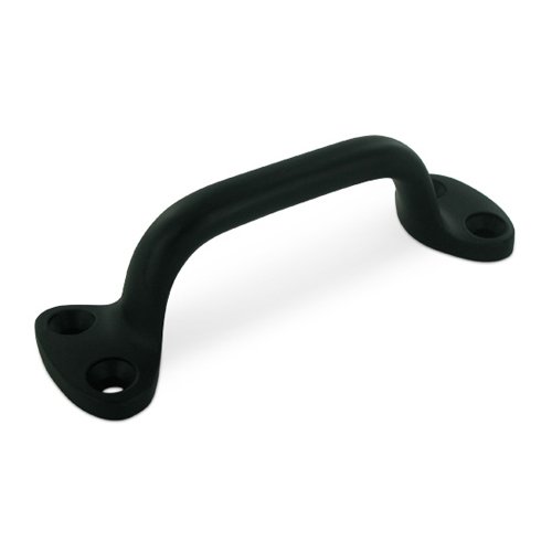 Deltana Solid Brass 5" Centers Front Mounted Handle in Paint Black