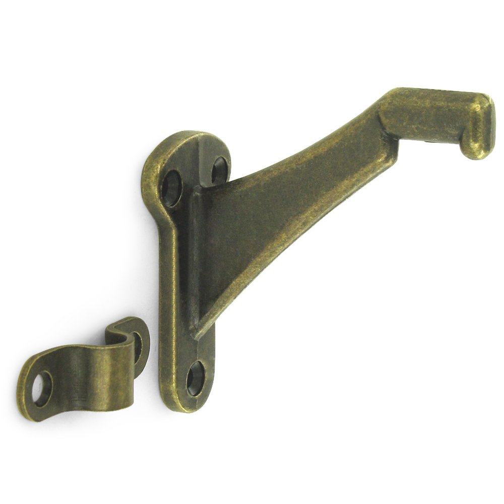 Deltana 3 1/4" Projection Zinc Hand Rail Bracket (Sold Individually) in Antique Brass