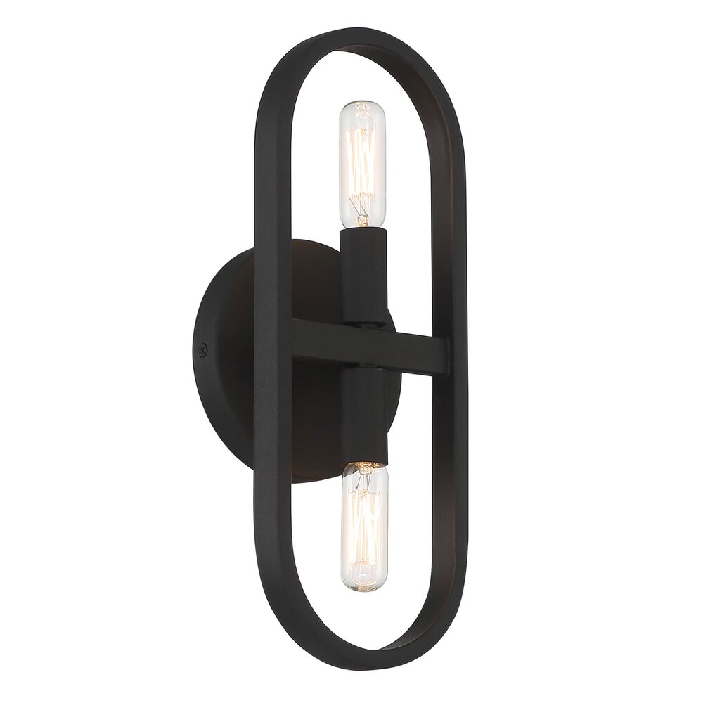 Designers Fountain 2 Light Wall Sconce in Black