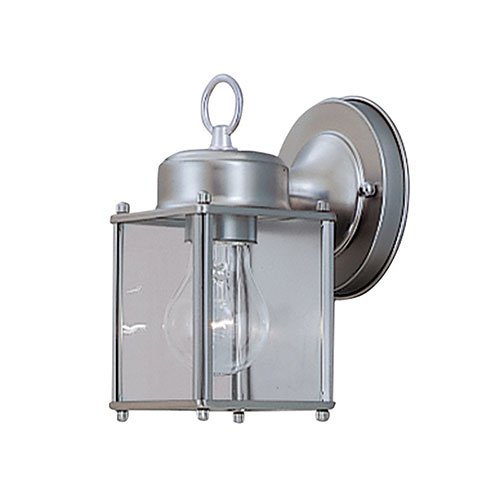 Designers Fountain 5" Wall Lantern in Pewter with Clear