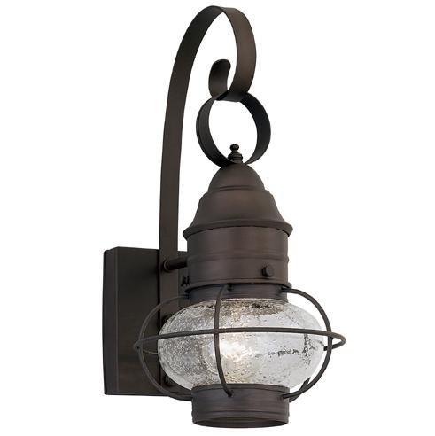 Designers Fountain Exterior Wall Lantern in Rustique with Clear Seedy