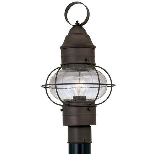 Designers Fountain Exterior Post Lantern in Rustique with Clear Seedy
