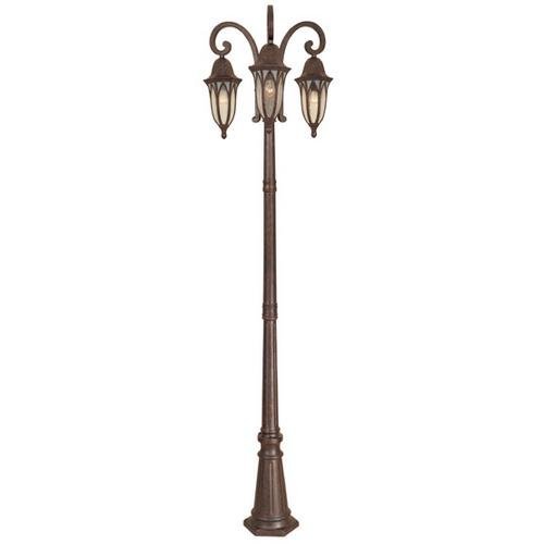 Designers Fountain Exterior Post Lantern in Burnished Antique Copper with Clear & Frosted Seedy