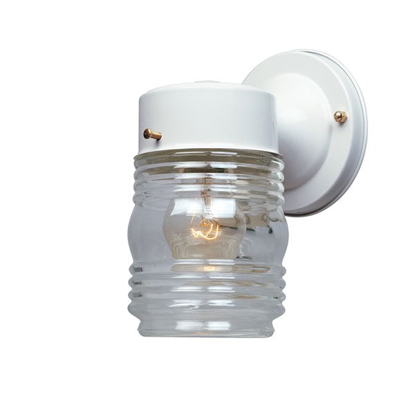 Designers Fountain 4" Jelly Jar Lantern in White with Clear