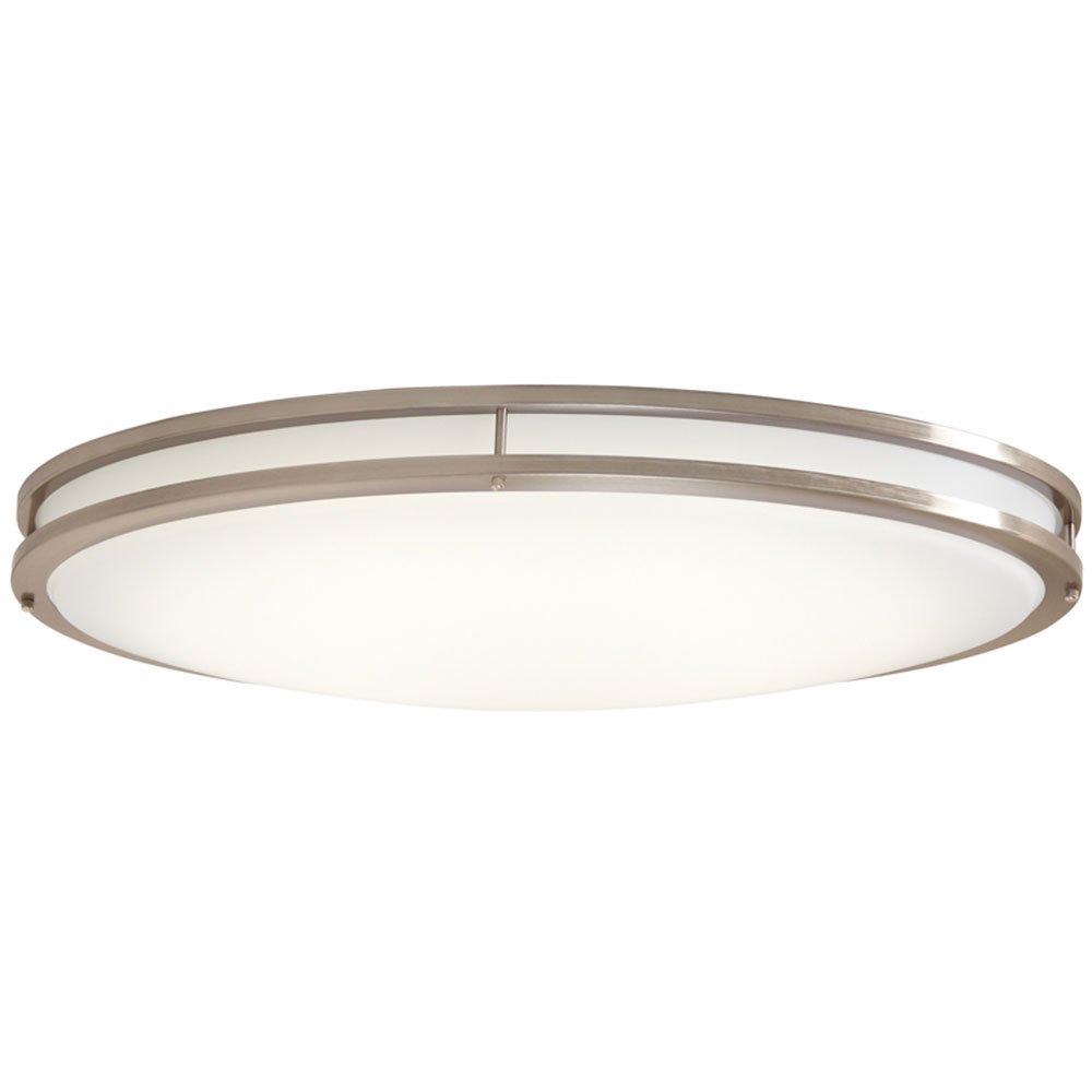 Designers Fountain 32" LED Oval Flushmount in Satin Nickel with White Diffuser
