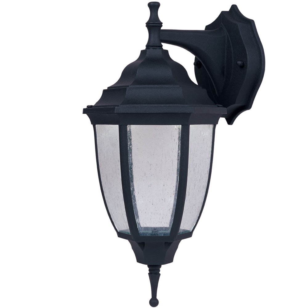 Designers Fountain 6" LED Wall Lantern in Black with Clear Seedy