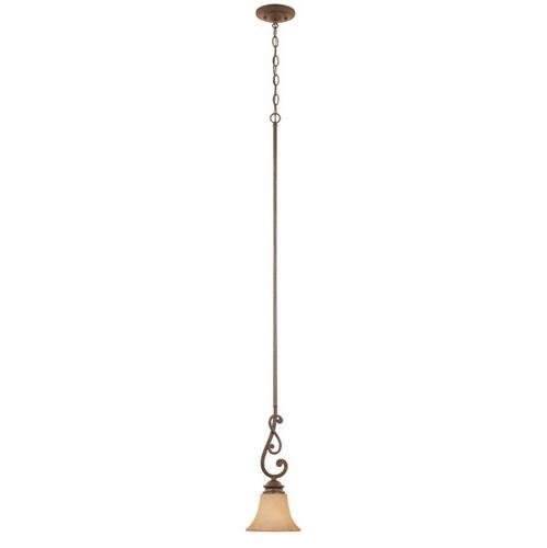 Designers Fountain Interior Mini Pendant in Forged Sienna with Warm Amber Glaze