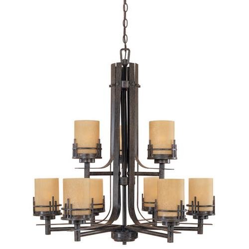 Designers Fountain Interior Chandelier in Warm Mahogany with Navajo Dust