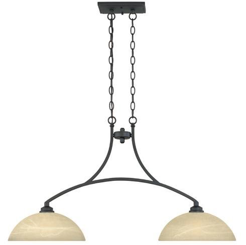 Designers Fountain Chandelier in Burnished Bronze with Tea Stained Alabaster