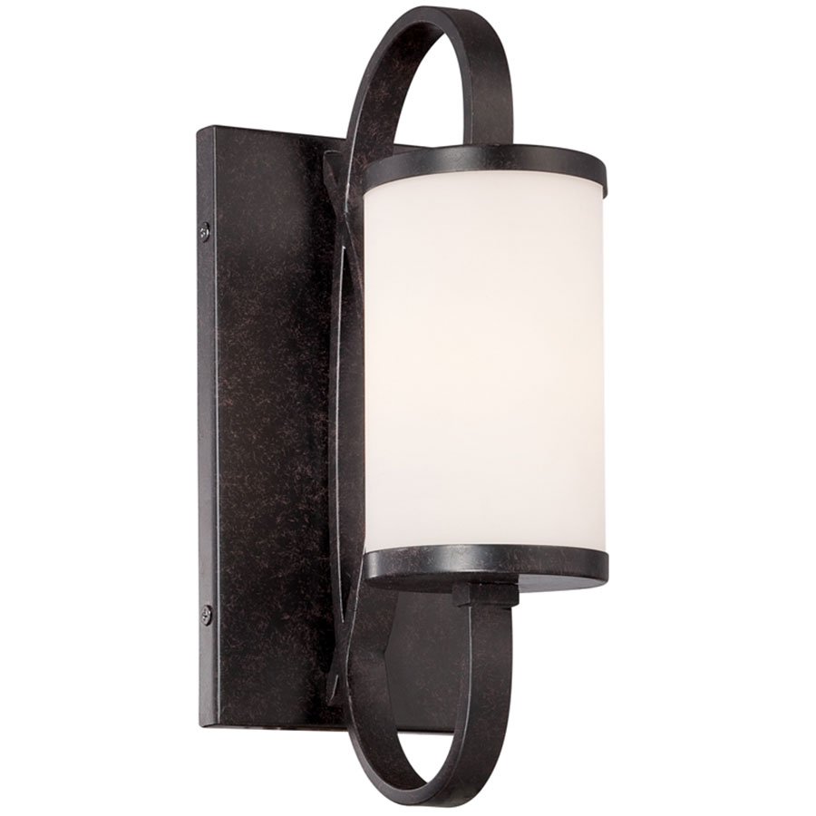 Designers Fountain Wall Sconce in Artisan with White Opal