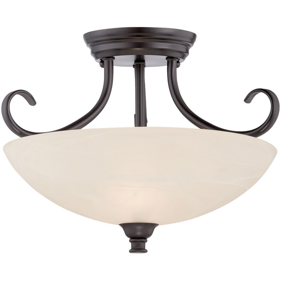 Designers Fountain Semi-Flush in Oil Rubbed Bronze with Frosted