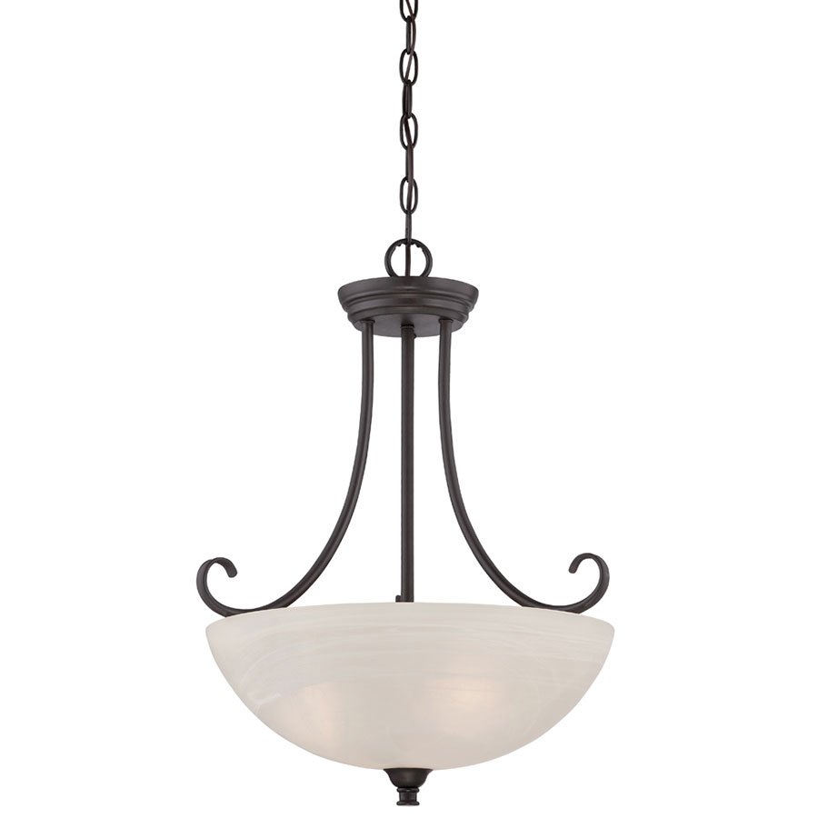 Designers Fountain Inverted Pendant in Oil Rubbed Bronze with Frosted