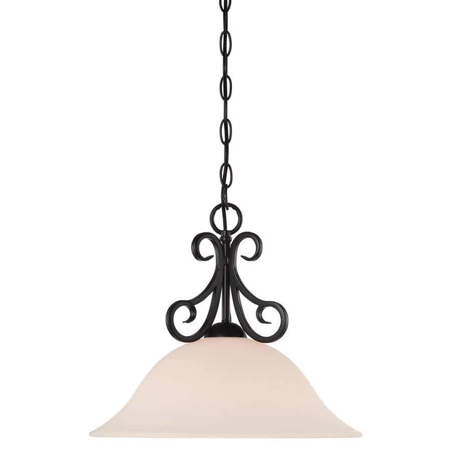 Designers Fountain Down Pendant in Oil Rubbed Bronze with Frosted