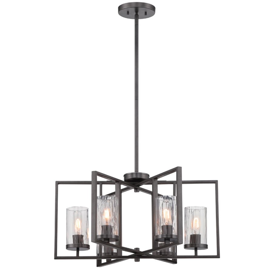 Designers Fountain 6 Light Chandelier in Charcoal with Rain