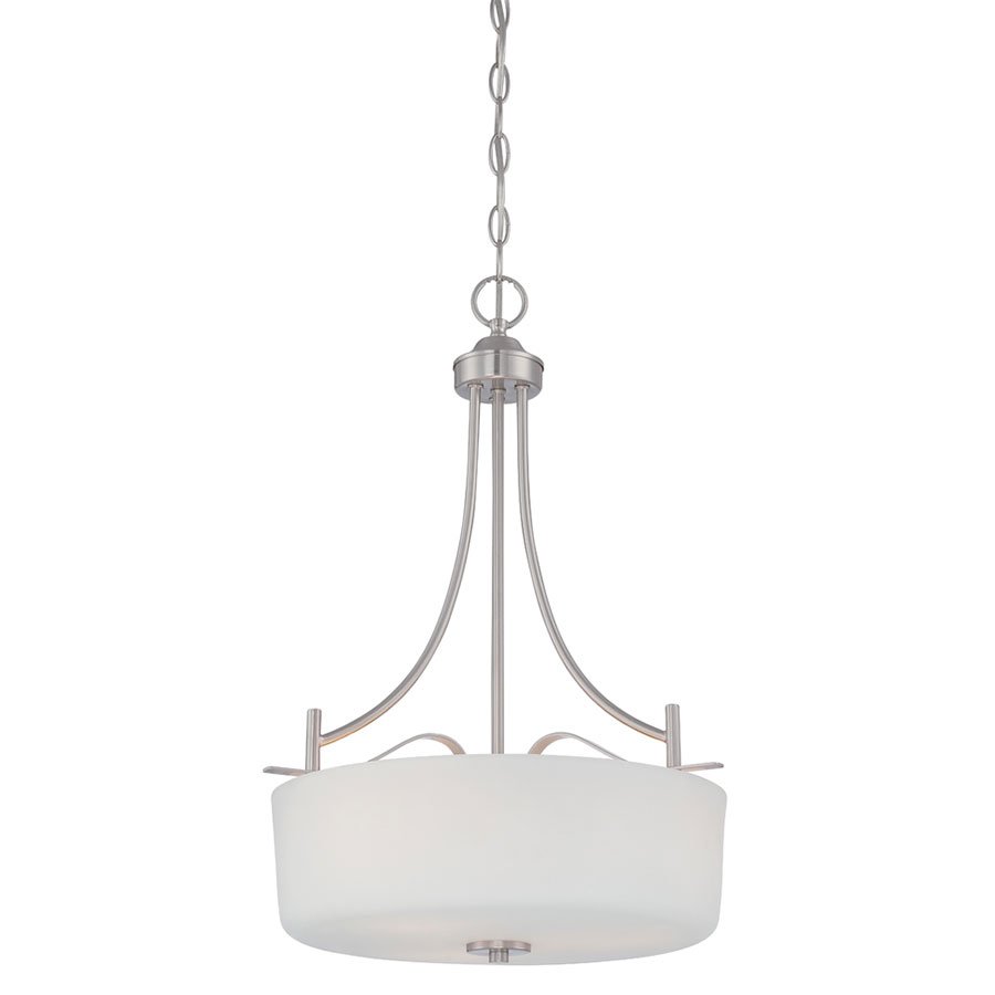 Designers Fountain Pendant in Satin Platinum with Frosted