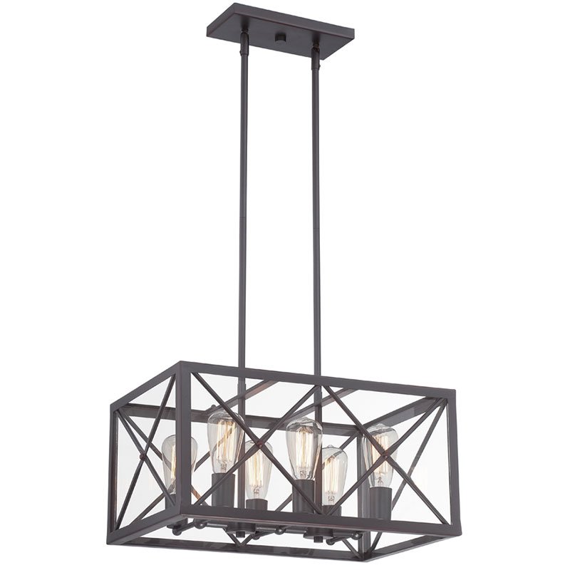 Designers Fountain 6 Light Chandelier in Satin Bronze with Clear