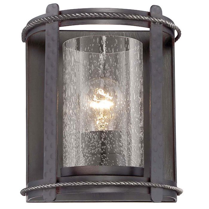 Designers Fountain Wall Sconce in Artisan Pardo Wash with Clear Seedy