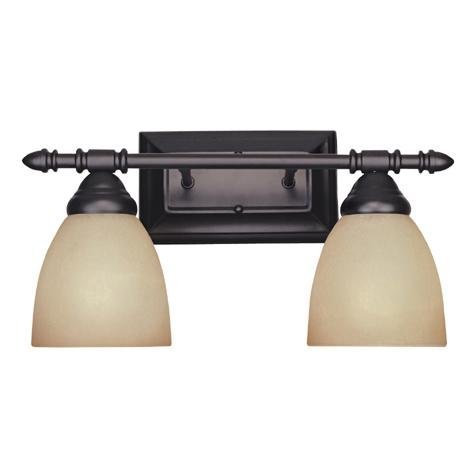 Designers Fountain Interior Bath / Vanity / Wall Sconce in Oil Rubbed Bronze with Warm Amber Glaze