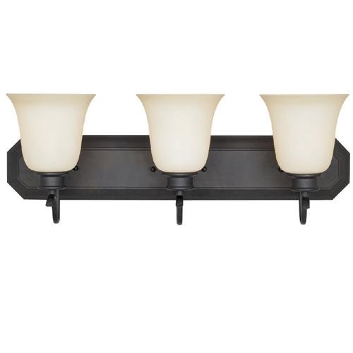 Designers Fountain Interior Bath / Vanity / Wall Sconce in Oil Rubbed Bronze with Satin Bisque