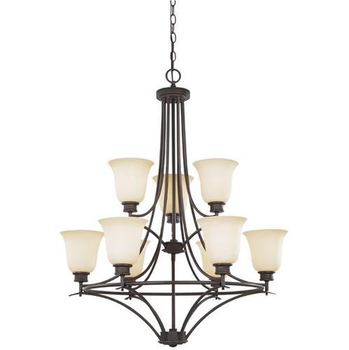 Designers Fountain Interior Chandelier in Oil Rubbed Bronze with Satin Bisque
