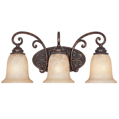 Designers Fountain Interior Bath / Vanity / Wall Sconce in Burnt Umber with Antique Harvest Beige