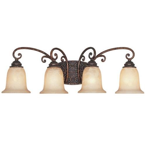 Designers Fountain Interior Bath / Vanity / Wall Sconce in Burnt Umber with Antique Harvest Beige