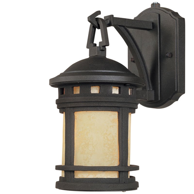 Designers Fountain 5" Wall Lantern - Energy Star in Oil Rubbed Bronze with Amber