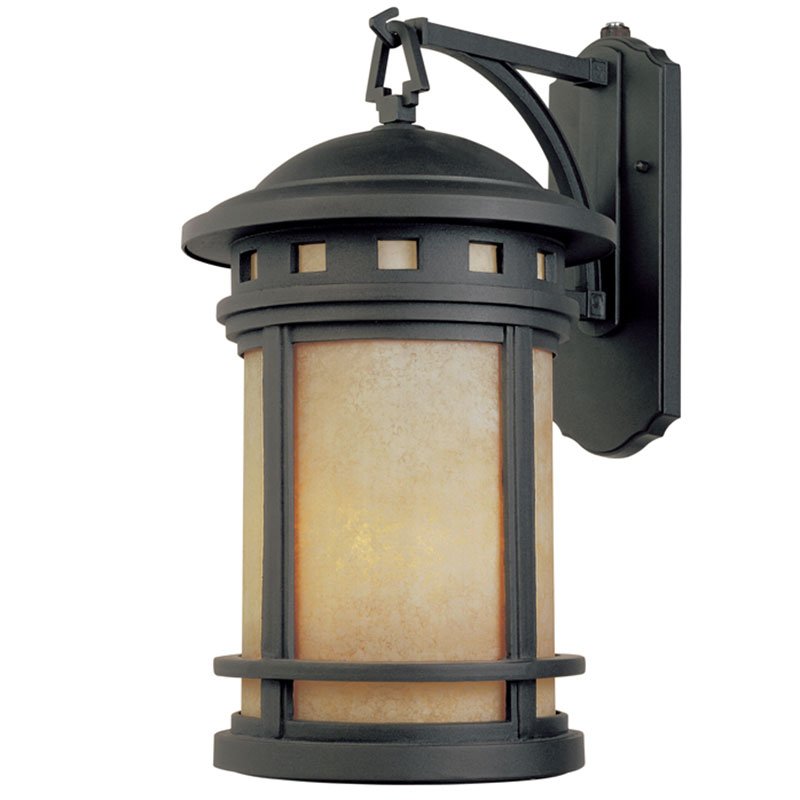 Designers Fountain 7" Wall Lantern - Energy Star in Oil Rubbed Bronze with Amber