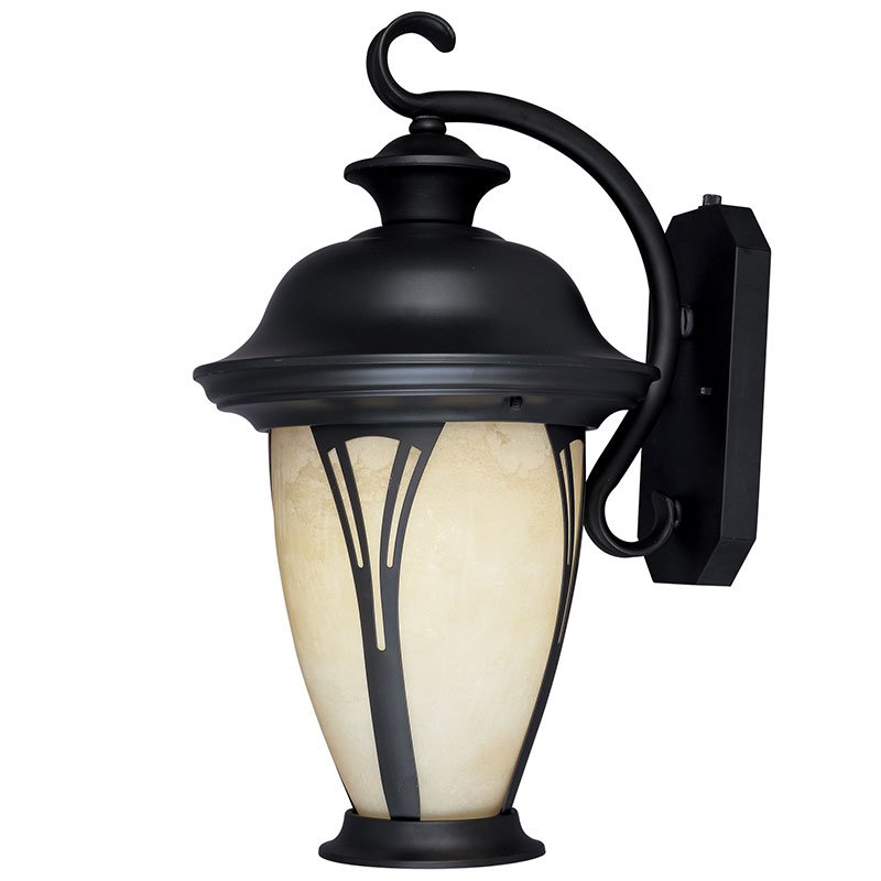 Designers Fountain 11" Wall Lantern - Energy Star in Bronze with Amber