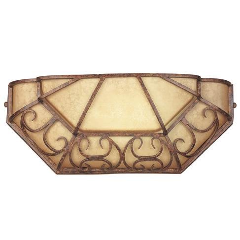Designers Fountain Interior Wall Sconce in Burnt Amber with Glacier with Amber Toning