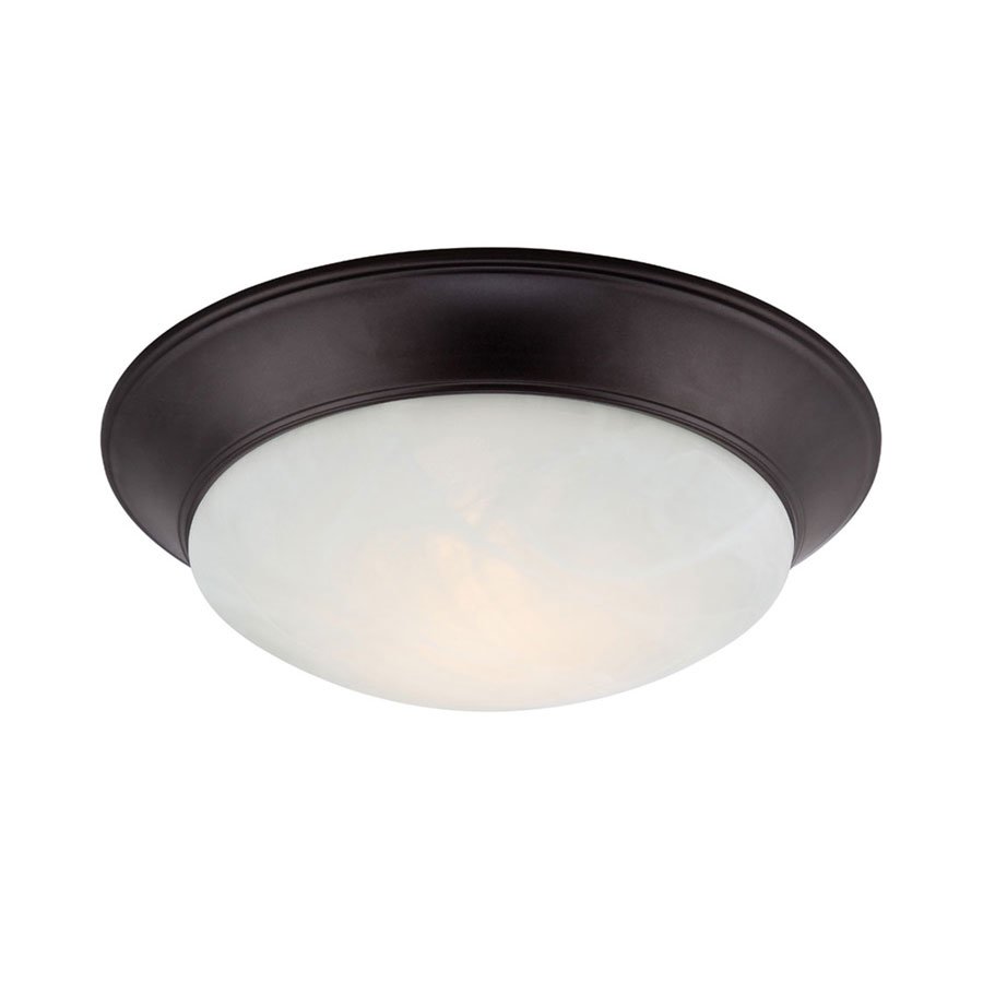Designers Fountain 11" LED Flushmount in Oil Rubbed Bronze with Alabaster