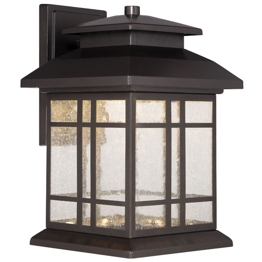 Designers Fountain 8" LED Wall Lantern in Oil Rubbed Bronze with Clear Seedy
