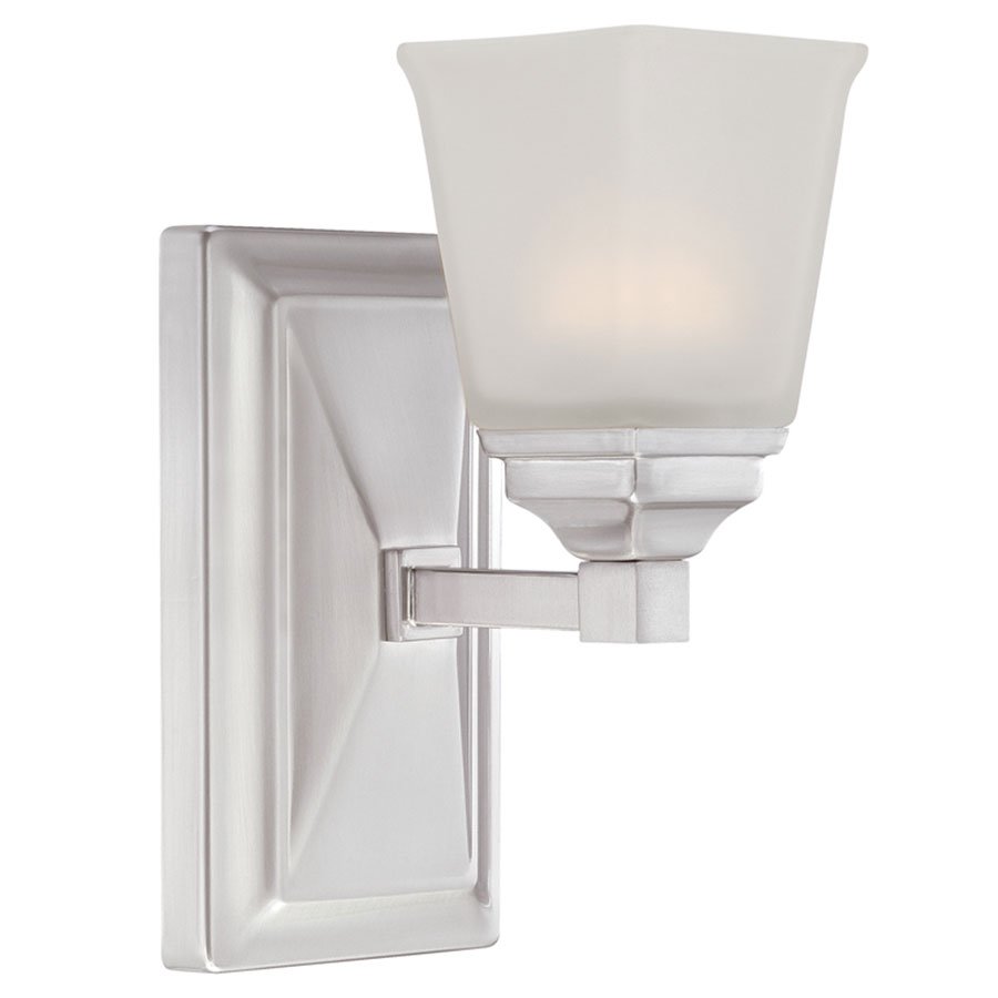 Designers Fountain LED Wall Sconce in Satin Platinum with Frosted