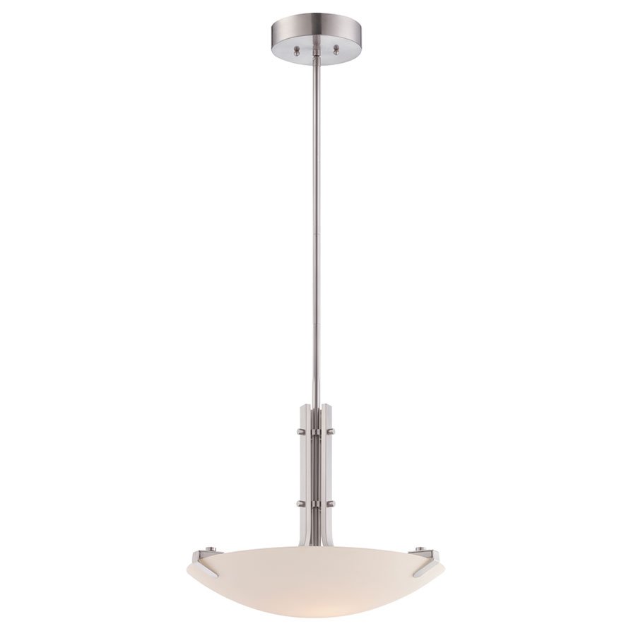 Designers Fountain LED 20" Inverted Pendant in Satin Platinum with Satin White