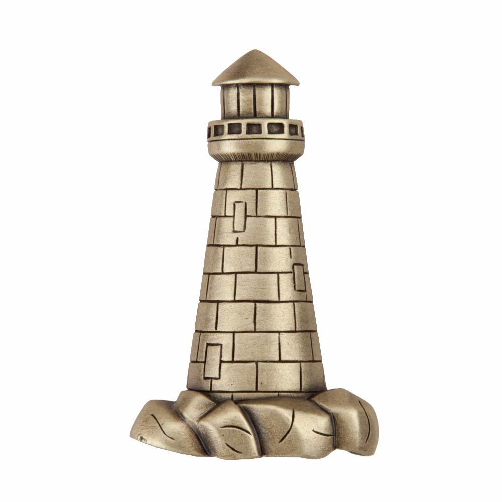 Acorn MFG 1 7/8" Lighthouse Knob in Antique Brass