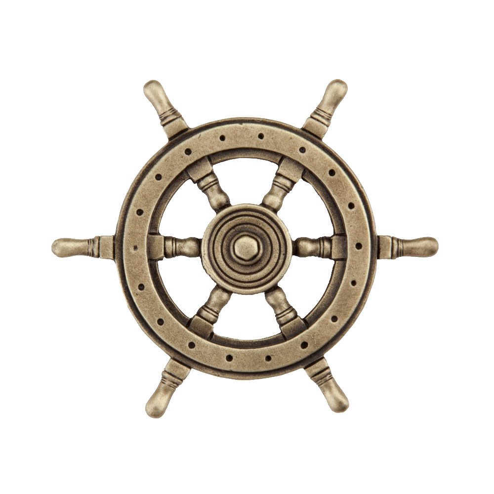 Acorn MFG 1 3/4" Ship's Wheel Knob in Antique Brass