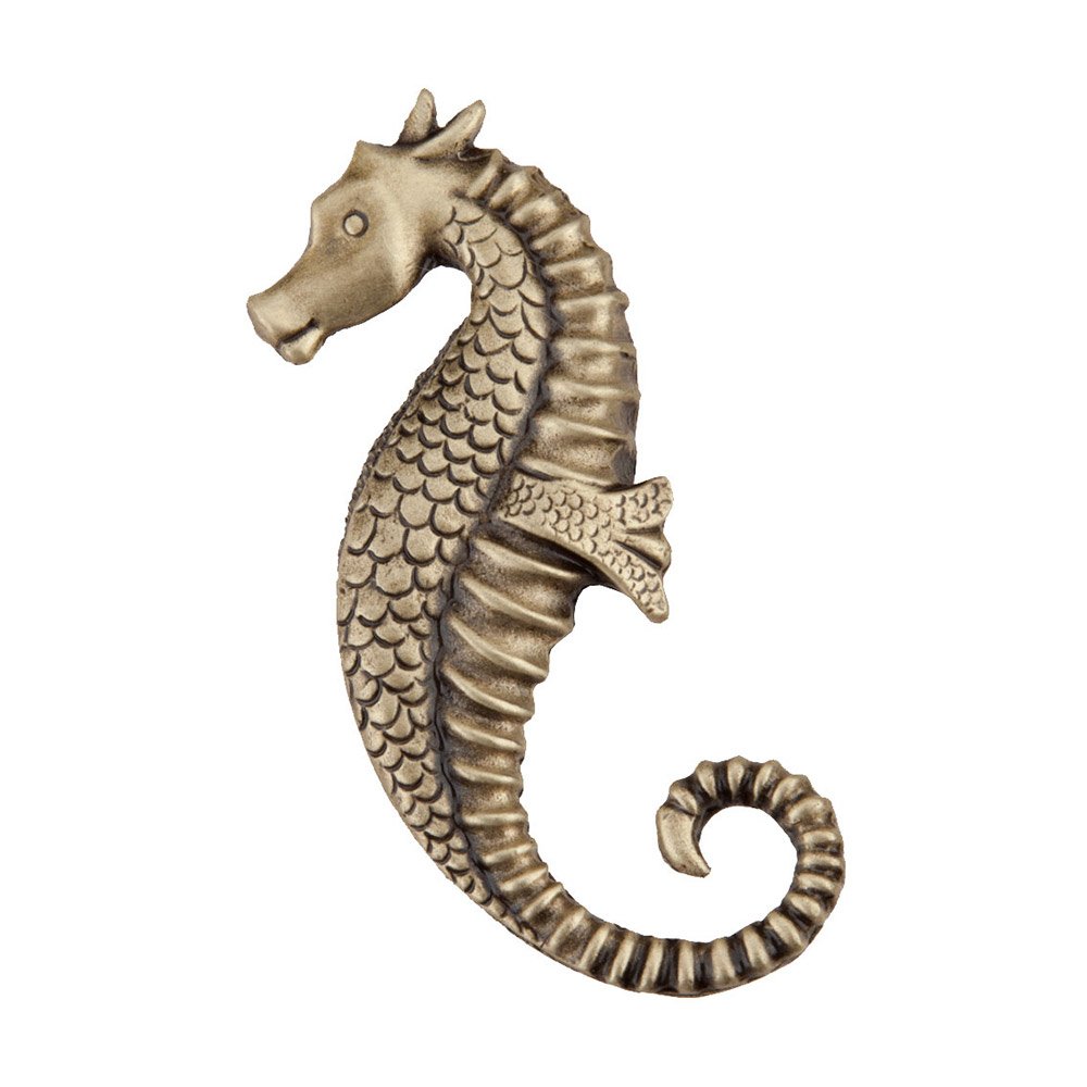 Acorn MFG 2 1/4" Seahorse Knob in Antique Brass