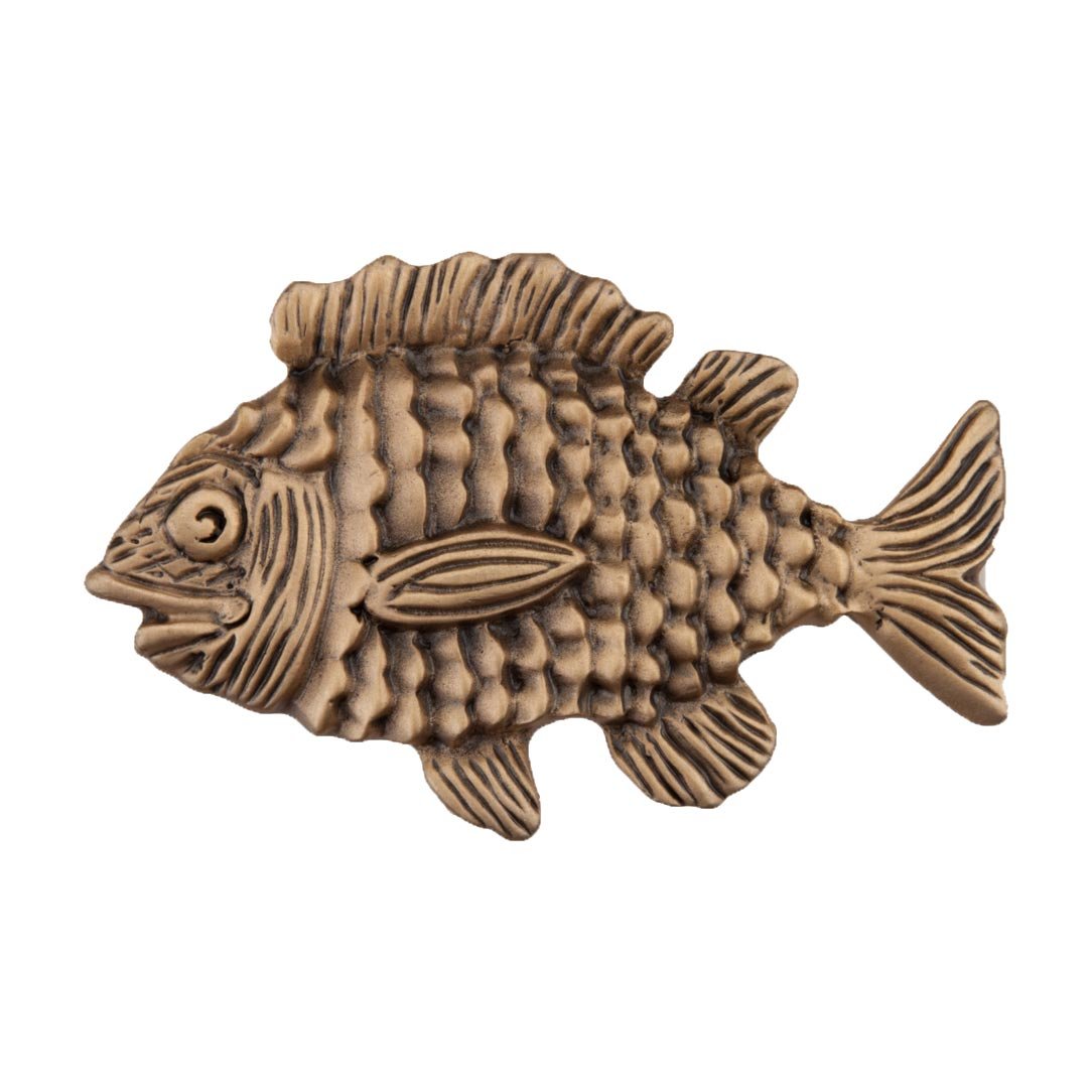 Acorn MFG 2 1/2" Fun Fish Knob in Museum Gold
