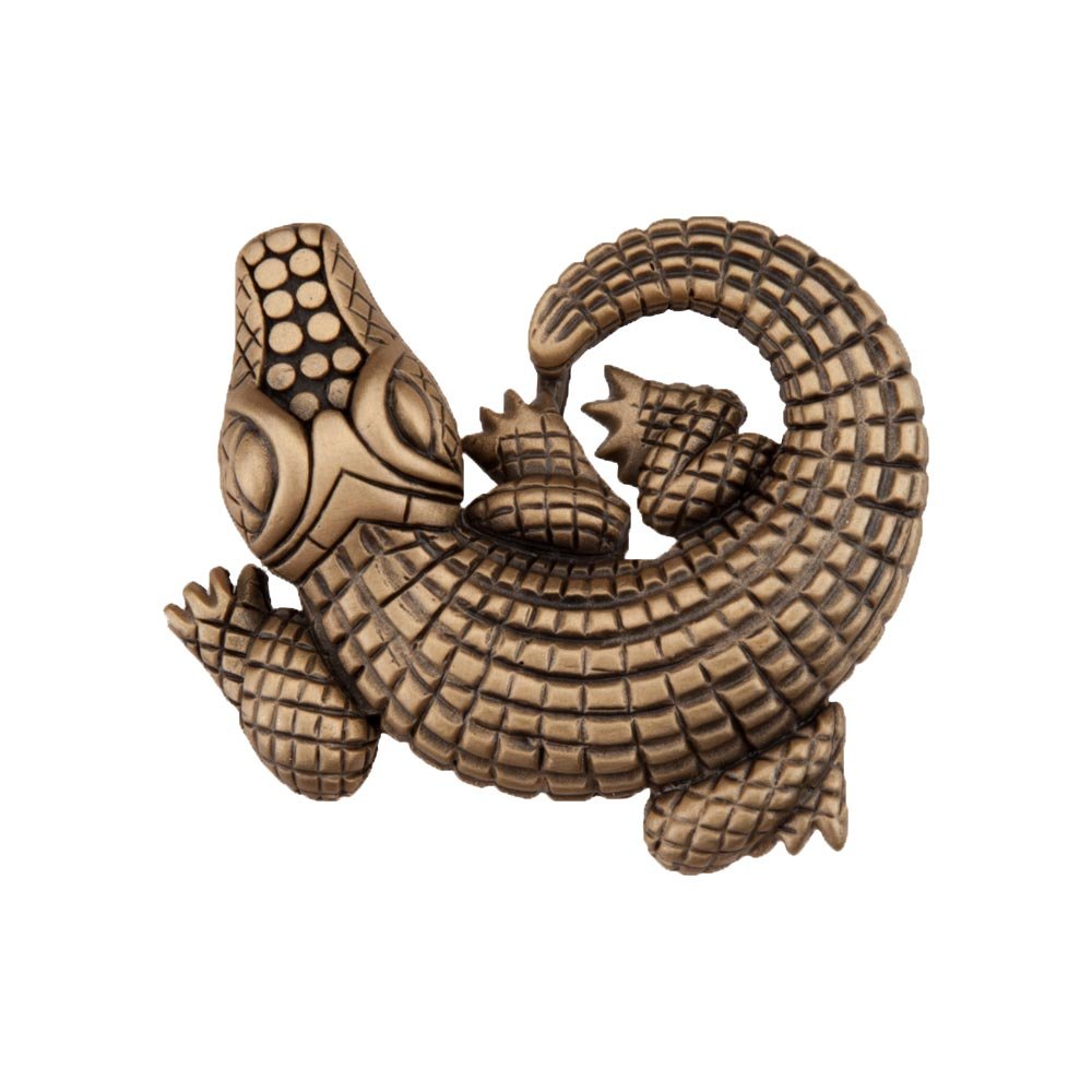 Acorn MFG 1 1/2" Alligator Knob in Museum Gold