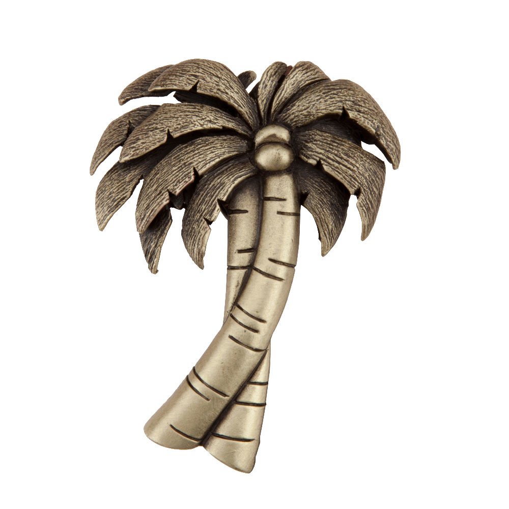 Acorn MFG 1 7/8" Palm Tree Knob in Antique Brass